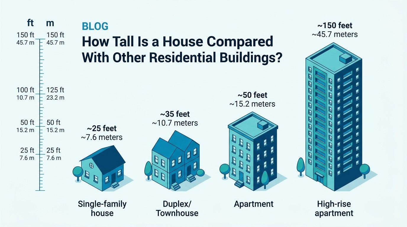 How Tall Is a House Compared With Other Residential Buildings?