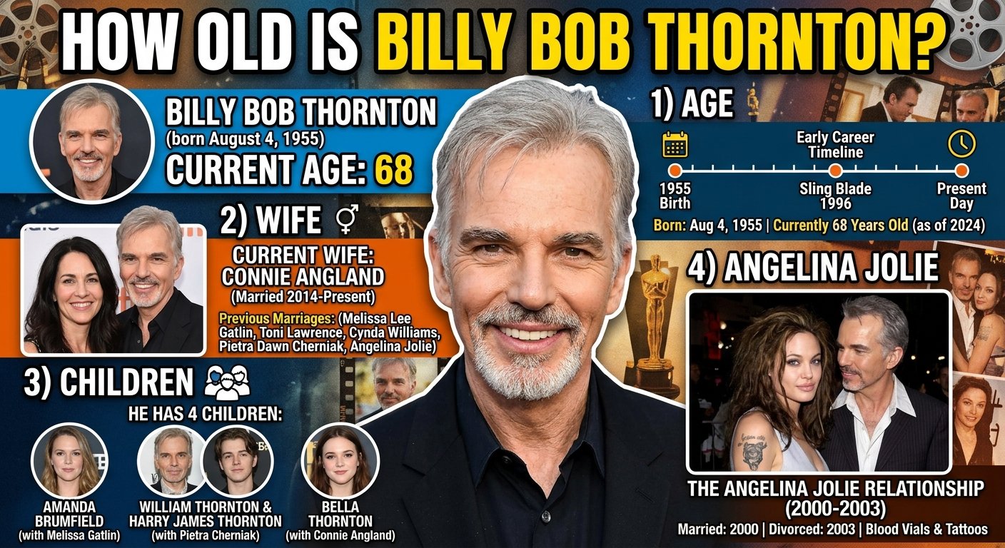 How Old Is Billy Bob Thornton? Age, Wife, Children, and Angelina Jolie